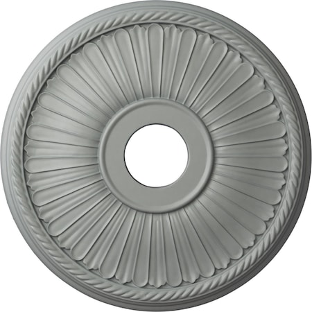 Ekena Millwork Berkshire Ceiling Medallion (Canopies up to 6 3/8"), 20 1/8"OD x 3 7/8"ID x 1 7/8"P, Primed White CM20BE1